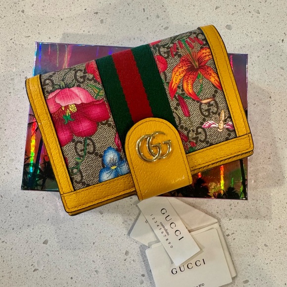 Gucci Accessories - GUCCI Flora Passport Holder wallet